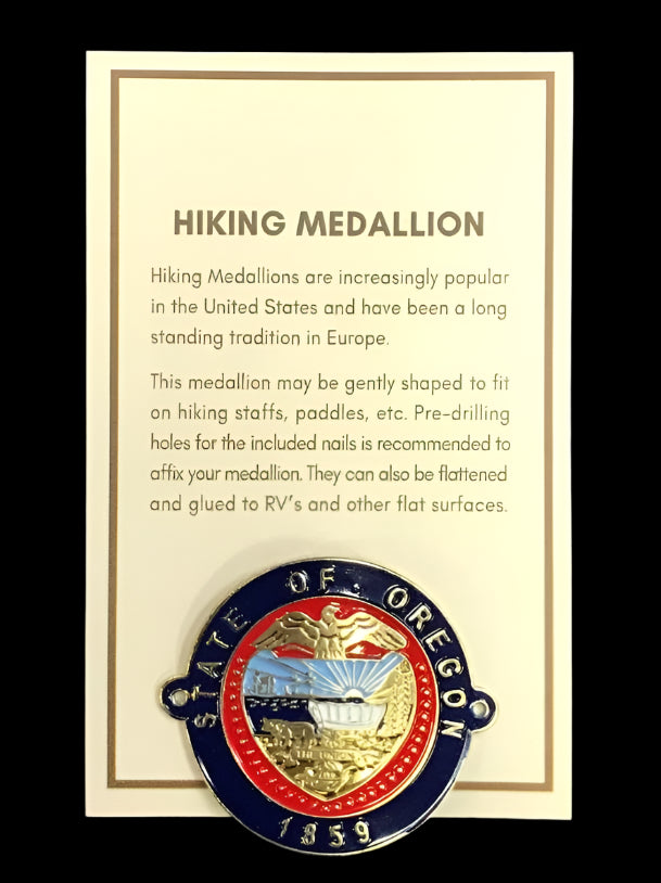 Hiking Medallion Oregon Seal