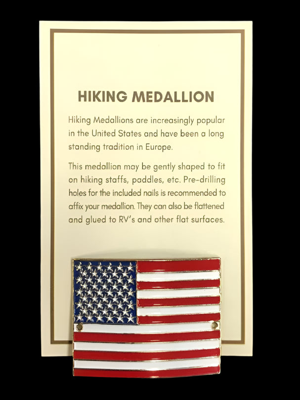 Hiking Medallion USA Flag