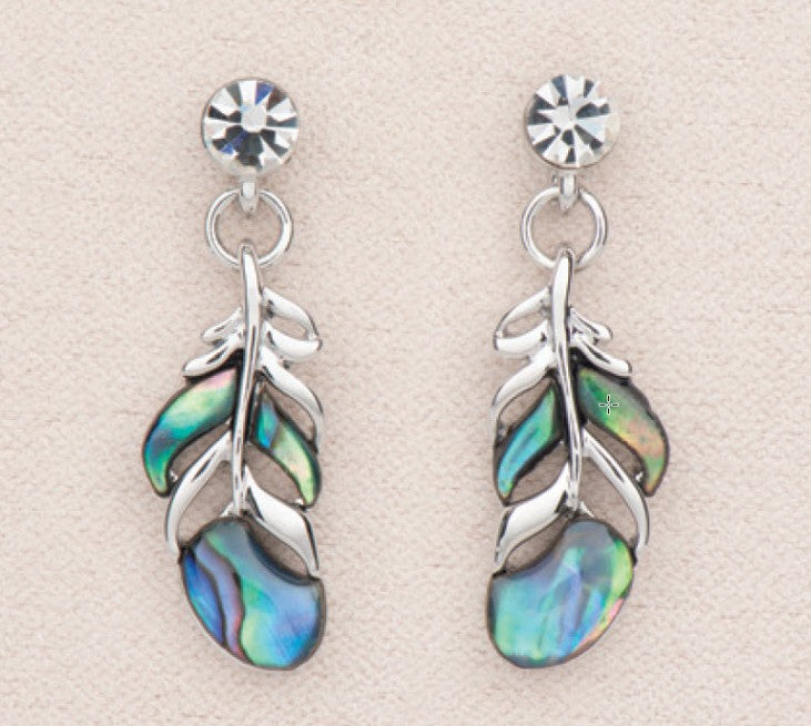 Earring AB Floating Feathers