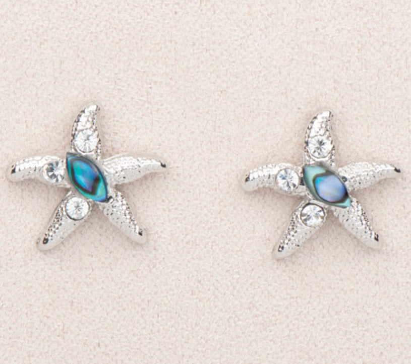 Earring AB Jeweled Starfish
