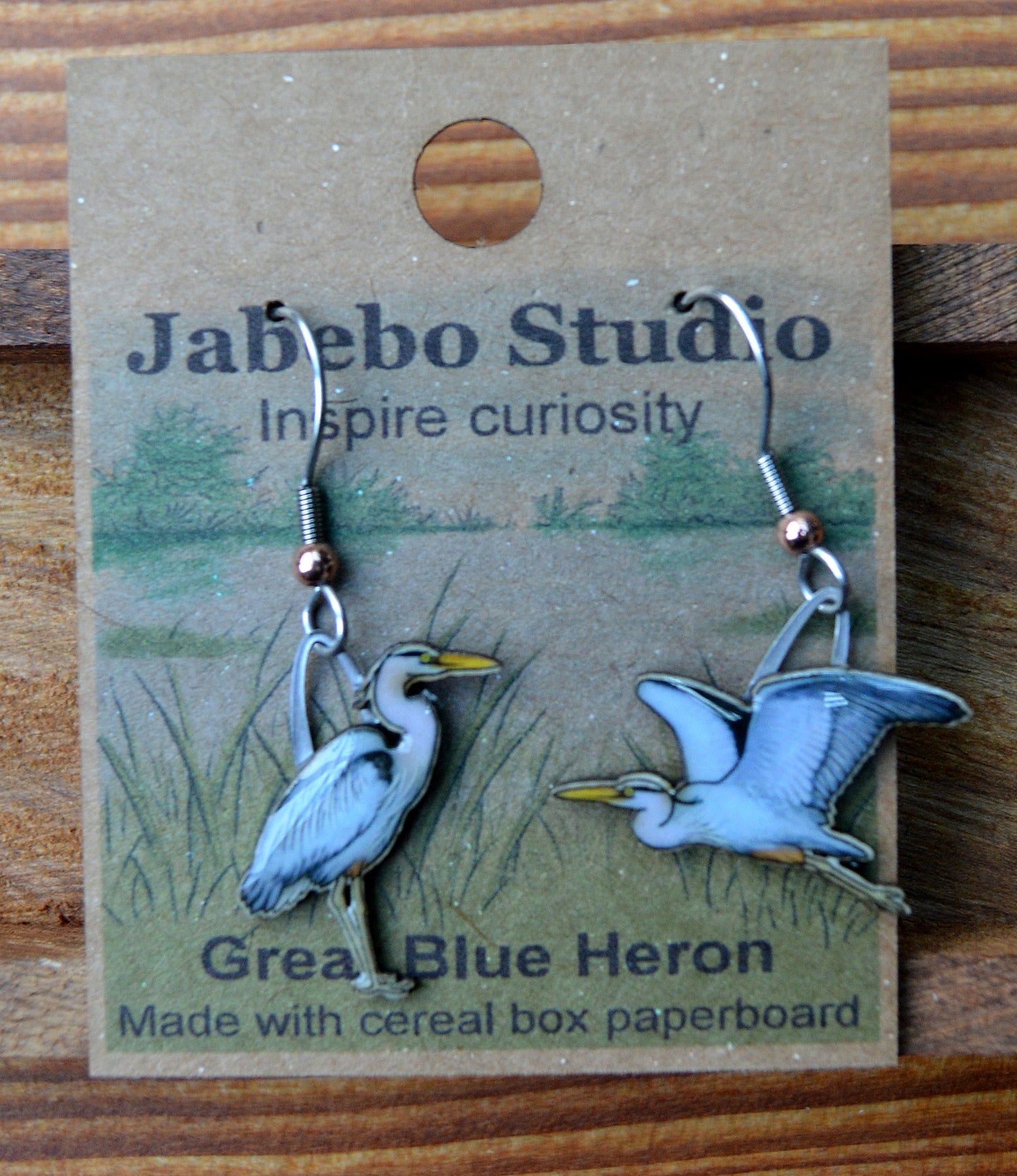 Earring Great Blue Heron
