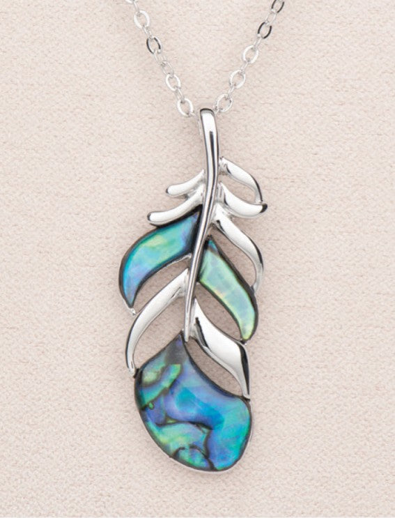 Necklace AB Floating Feather