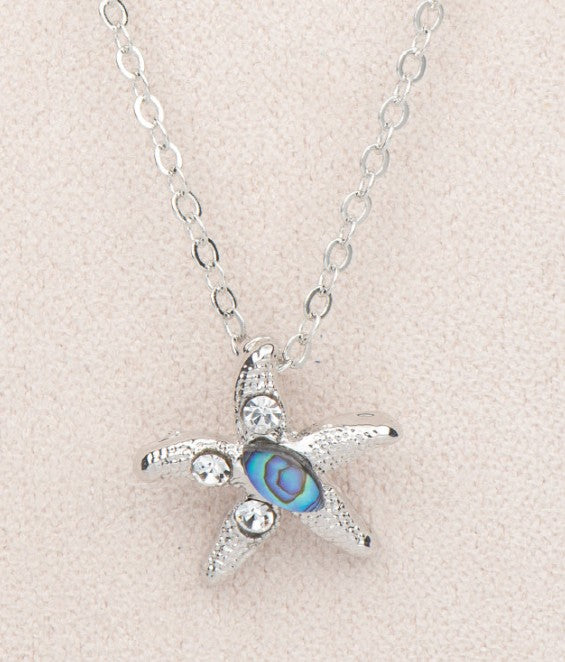 Necklace AB Jeweled Starfish