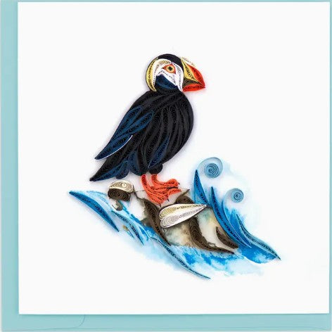 Quilling Card Puffin