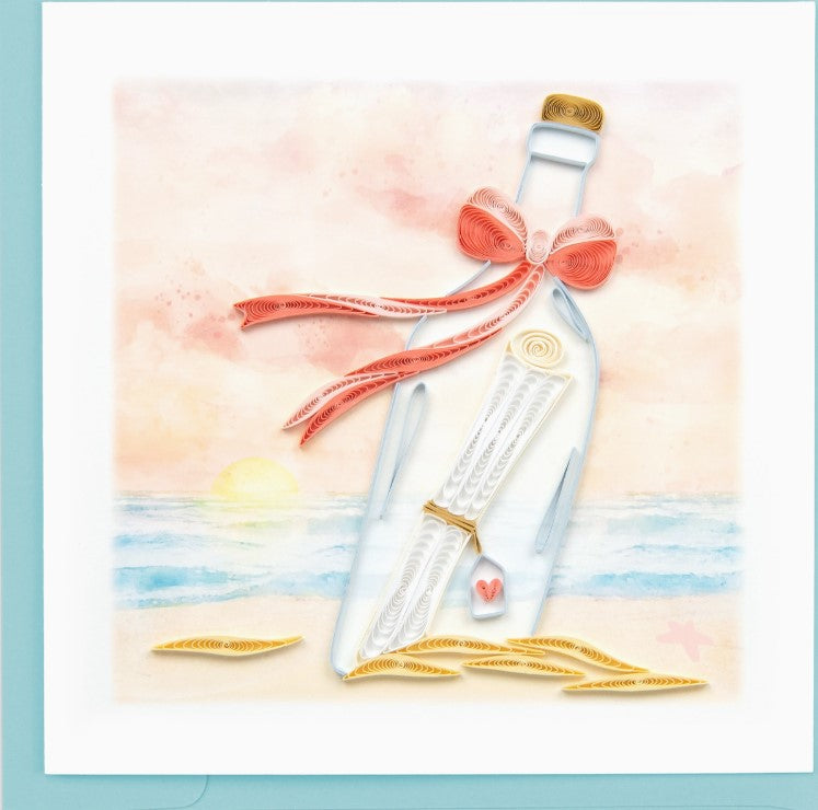 Quilling Card Message Bottle