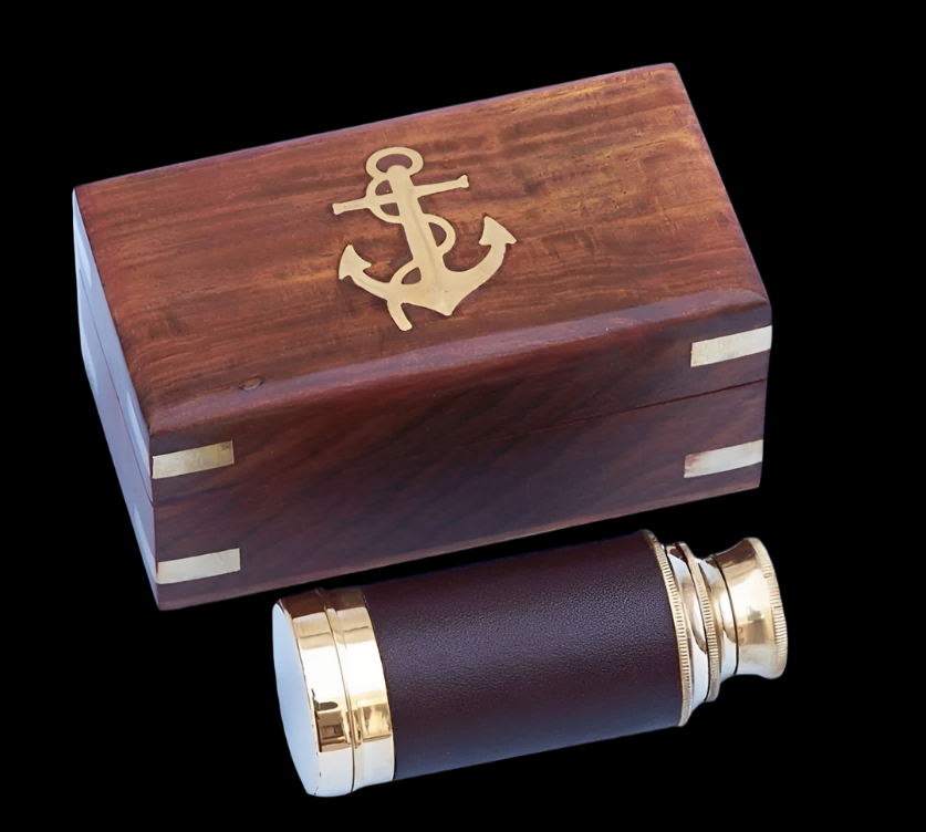 Spyglass Scout's Antique Brass Leather