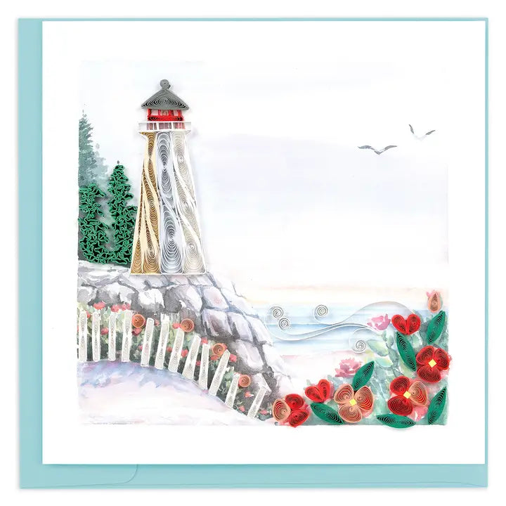 Quilling Card Cliff Lighthouse