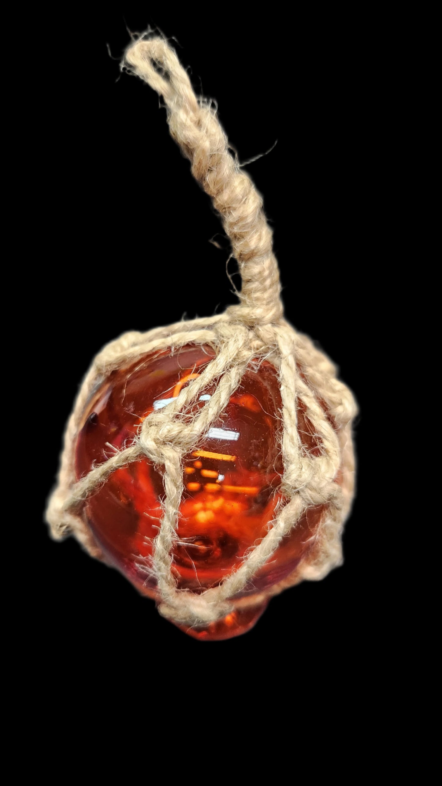 Glass float orange 2"