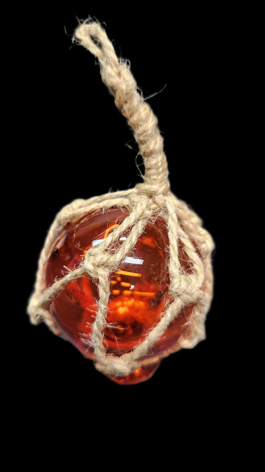 Glass float orange 2"