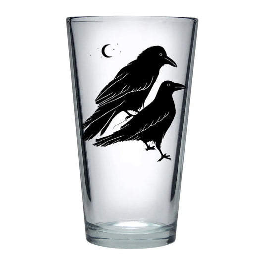 Glass Raven Pint