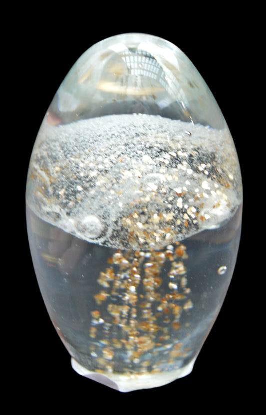 Jelly White/Gold Glitter