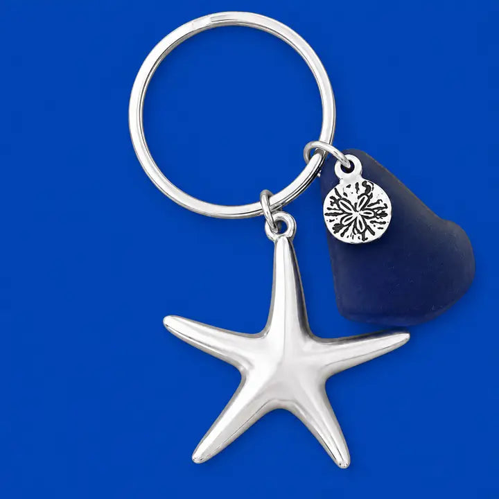 Keychain Seastar Seaglass