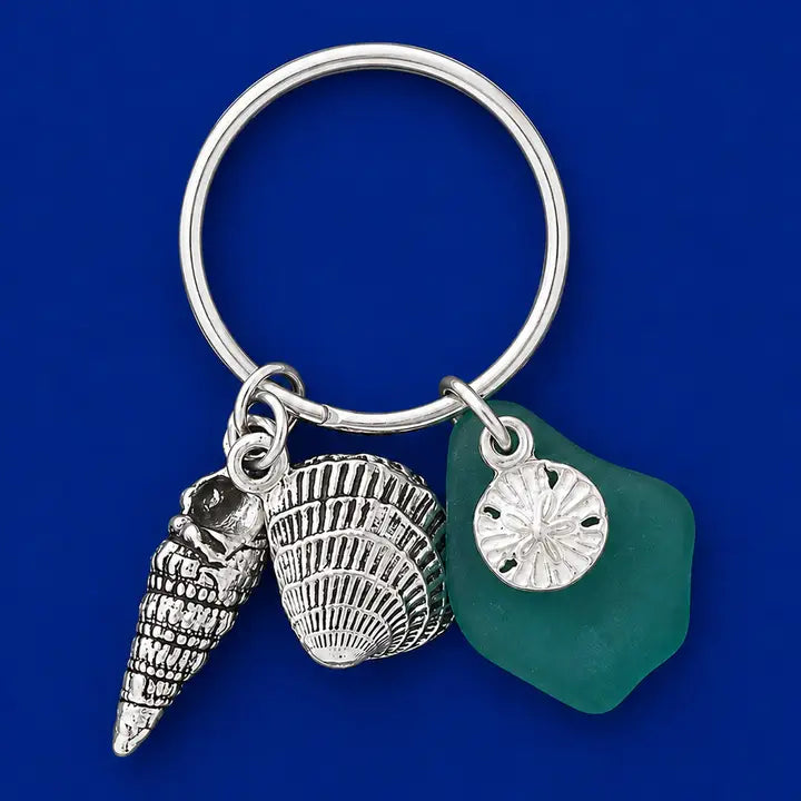 Keychain Spiral Seaglass