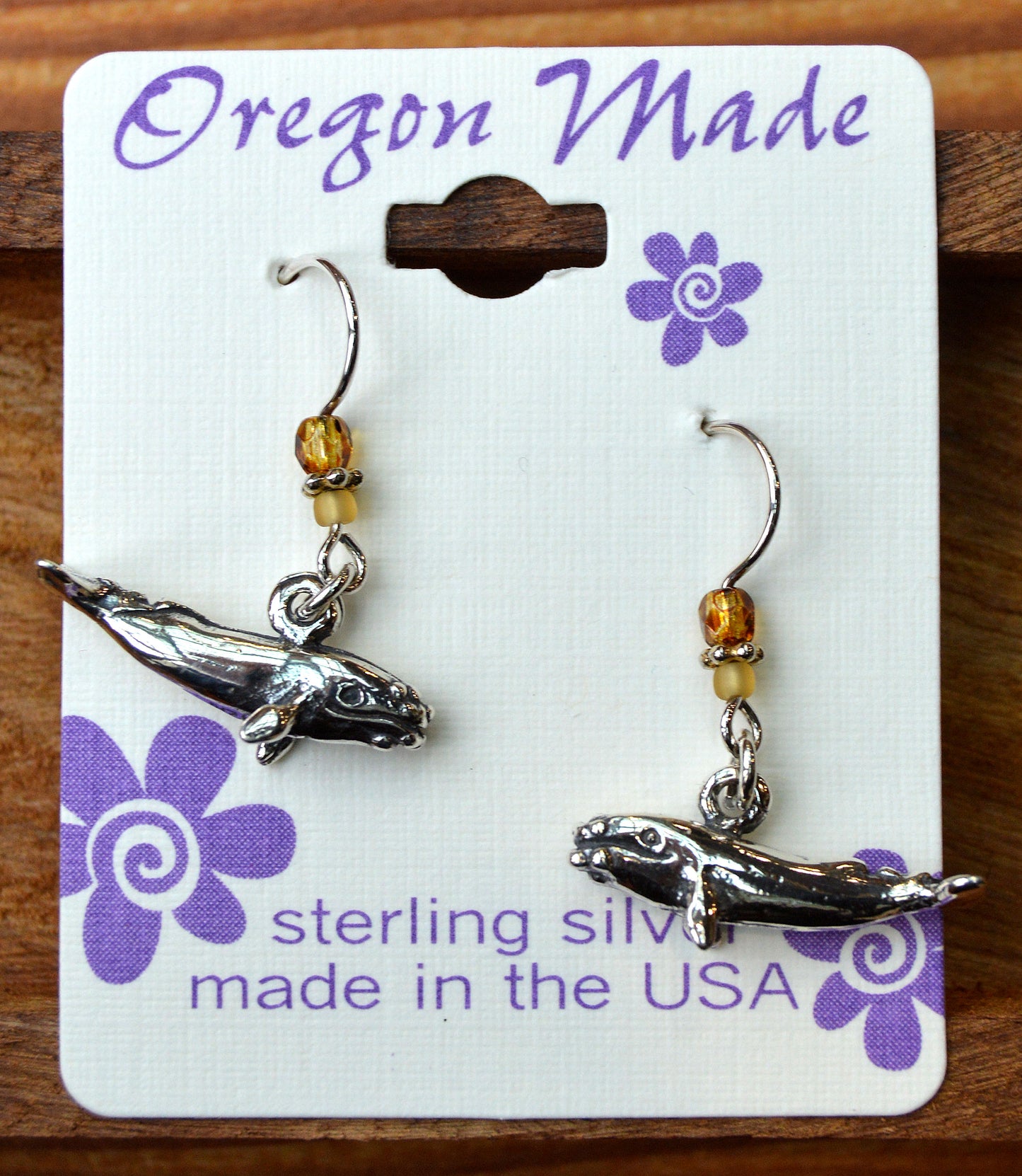 Earring 3D Grey Whale