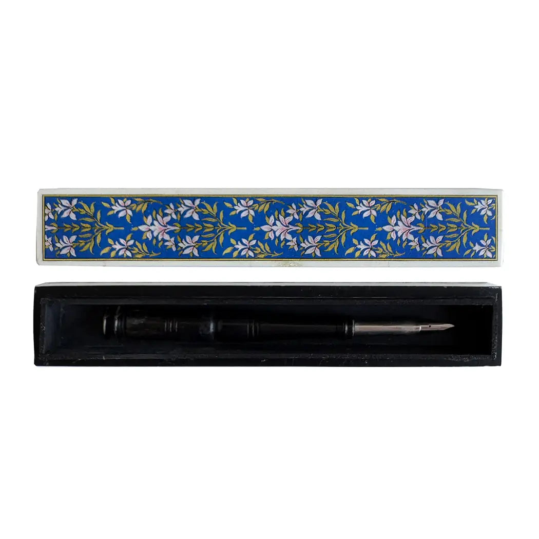 Pen Box: Blue Floral