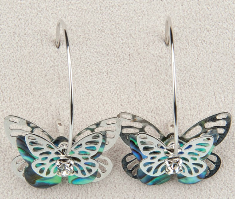 Earring AB Butterfly Hoop