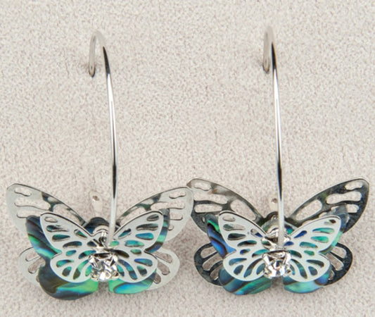 Earring AB Butterfly Hoop