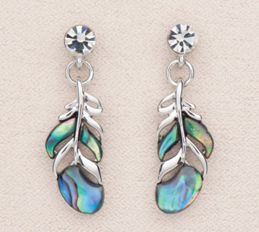 Earring AB Floating Feathers