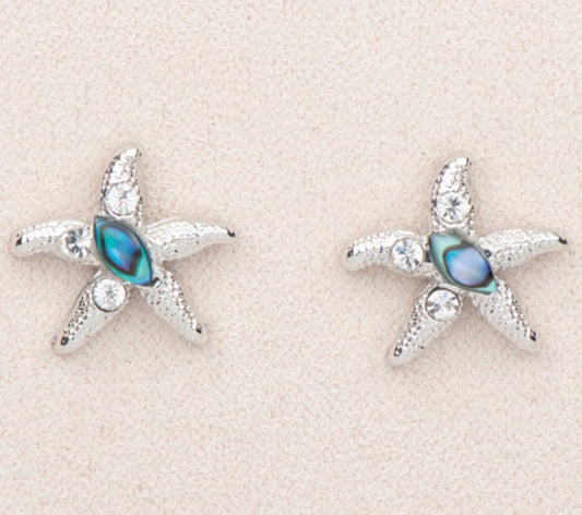 Earring AB Jeweled Starfish