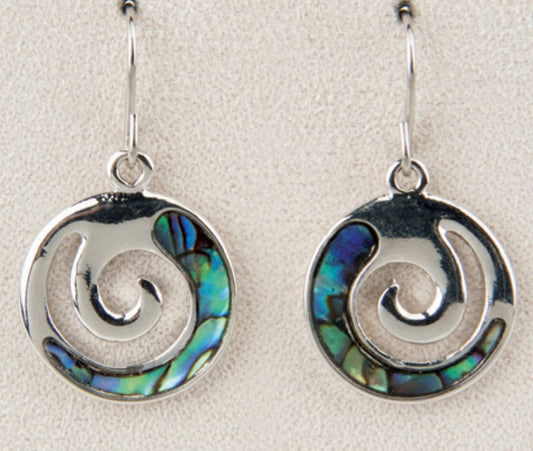 Earring AB Swirl Waves