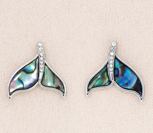 Earring AB Whale Tail Sparkle