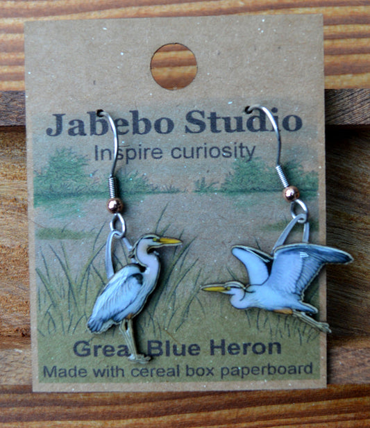 Earring Great Blue Heron