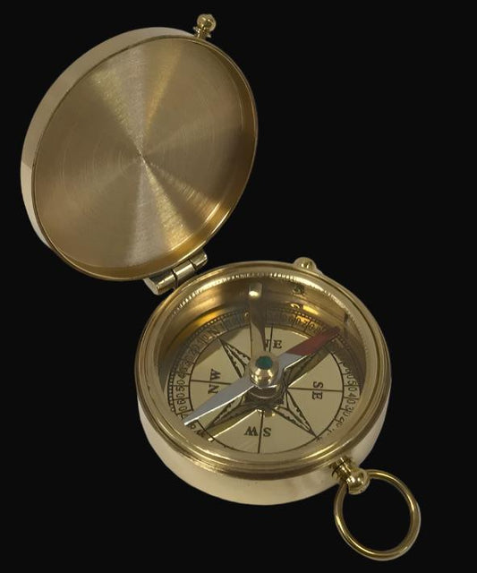 #6 Compass Pocket Polished Brass