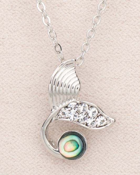 Necklace AB Cresting Whale Tail
