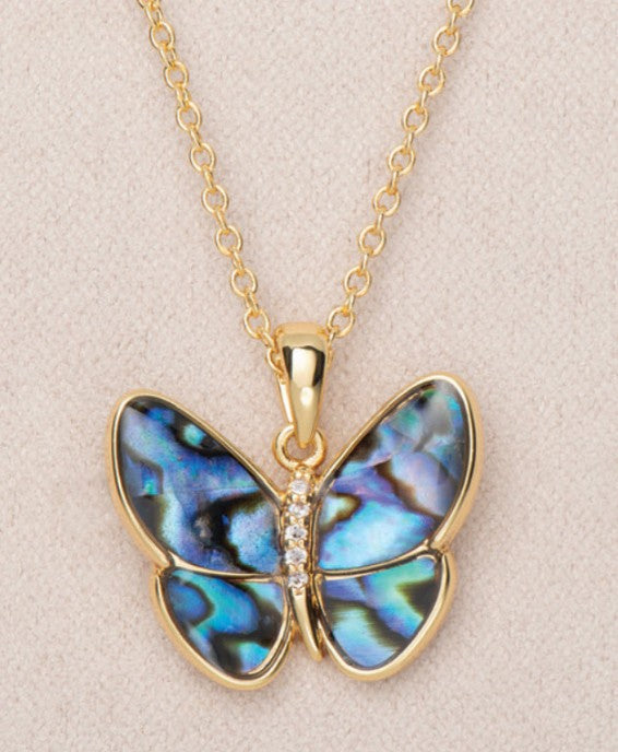 Necklace AB Golden Butterfly