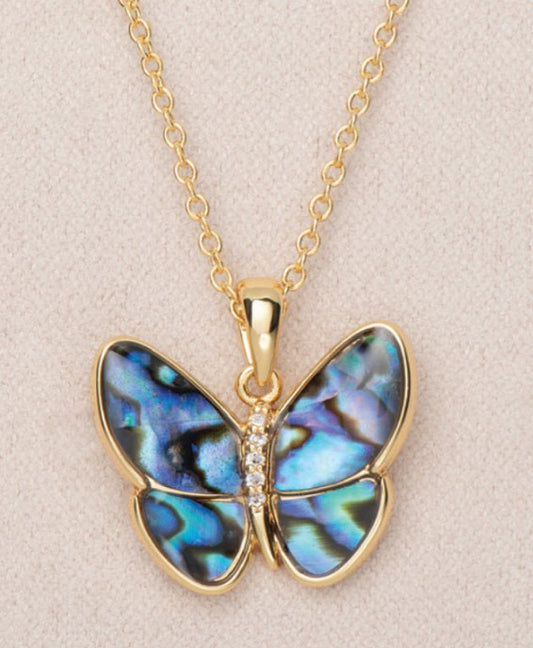 Necklace AB Golden Butterfly