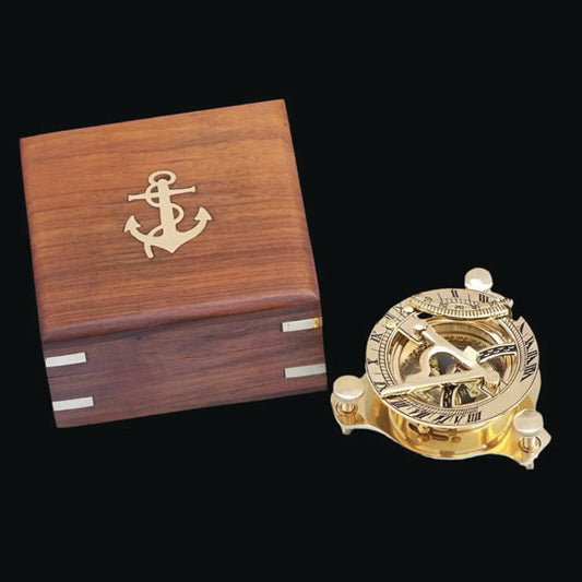 #3 Compass Brass Captain's Sundial